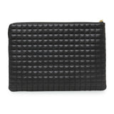 Celine Black Calfskin Quilted C Charm Pouch Accessories Celine