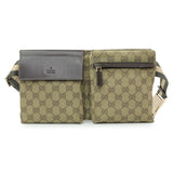 Gucci Monogram Coated Canvas Double Pocket Belt Bag Handbags Gucci