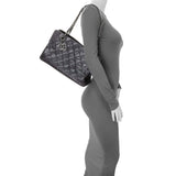Chanel Purple Iridescent Caviar Quilted Chic Shopping Tote Handbags Chanel