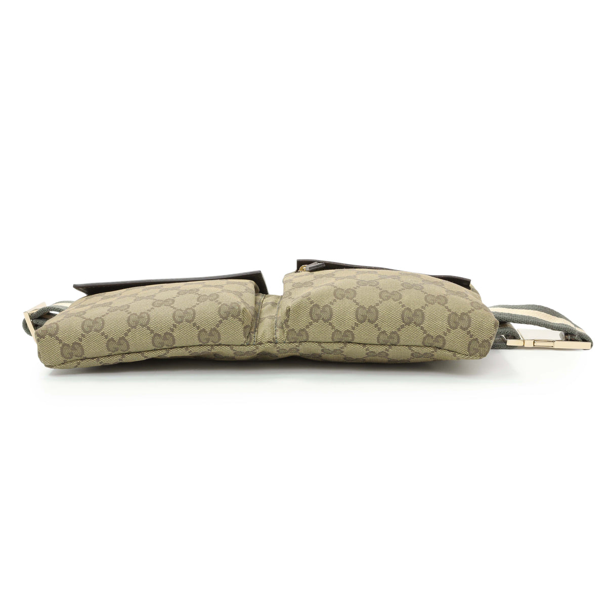 Gucci Monogram Coated Canvas Double Pocket Belt Bag Handbags Gucci