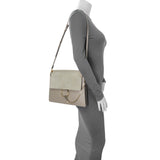 Chloe Motty Grey Calfskin Suede Medium Faye Shoulder Bag Handbags Chloe