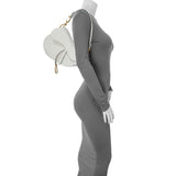 Christian Dior White Grained Calfskin Saddle Bag Handbags Christian Dior