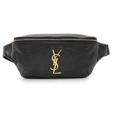 Saint Laurent Black Grain De Poudre Monogram Belt Bag Handbags Saint Laurent