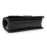 Chanel Black Chevron Quilted Caviar Medium Boy Flap Handbags Chanel