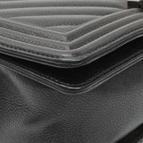 Chanel Black Chevron Quilted Caviar Medium Boy Flap Handbags Chanel