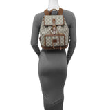 Gucci GG Supreme Monogram Azalea Calfskin Retro Interlocking G Buckle Backpack Handbags Gucci