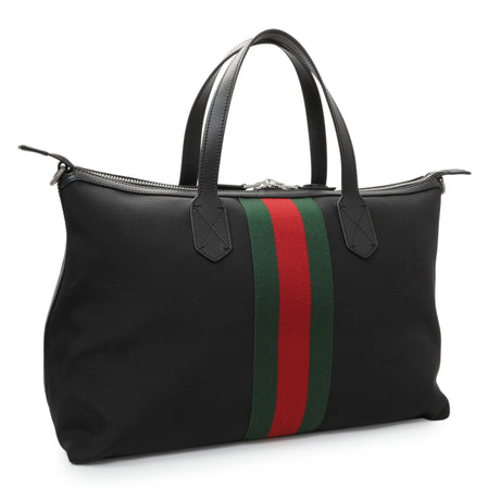 Gucci Black Techno Canvas Web Duffle