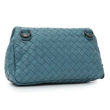 Bottega Veneta Blue Intrecciato Nappa Expandable Chain Crossbody Bag Intrecciato Nappa Handbags Bottega Veneta