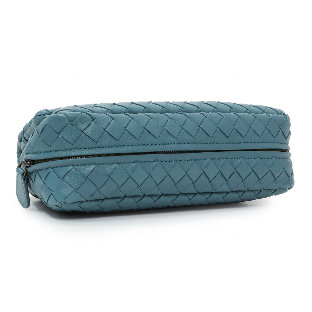 Bottega Veneta Blue Intrecciato Nappa Expandable Chain Crossbody Bag Intrecciato Nappa Handbags Bottega Veneta