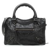 Balenciaga Black Agneau Classic Hardware Nano City Handbags Balenciaga