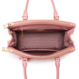 Prada Pink Saffiano Small Galleria Double Zip Tote Handbags Prada