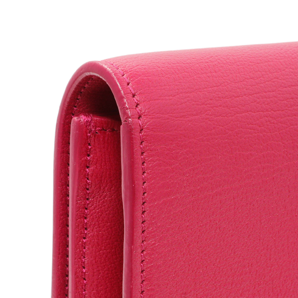 Saint Laurent Fuchsia Calfskin Monogram Large Belle De Jour Clutch Handbags Saint Laurent