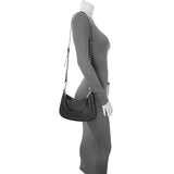 Valentino Black Grained Calfskin Rockstud Crossbody Handbags Valentino