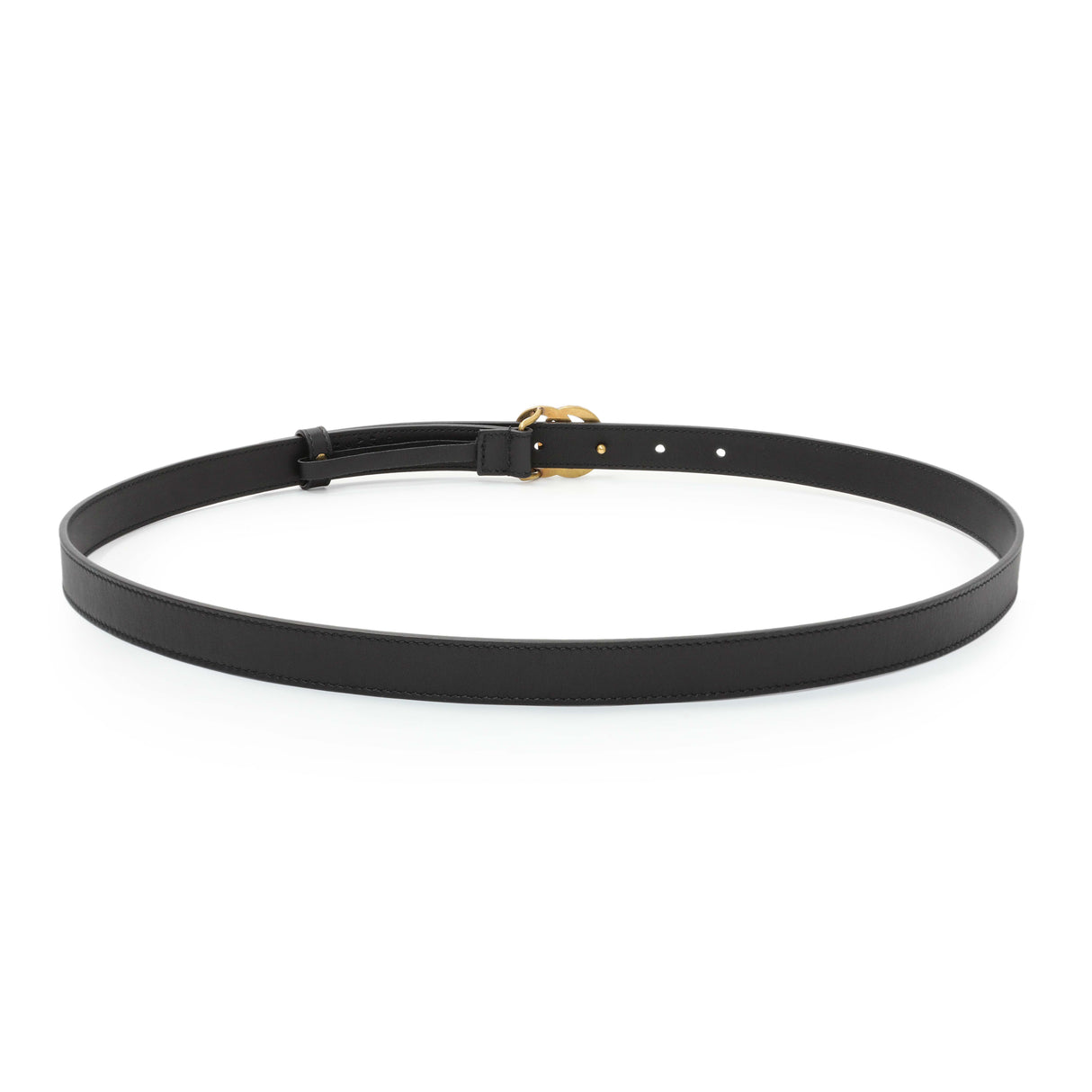 Gucci Black Cream Moon Calfskin Pearl Double G 20mm Belt Accessories Gucci