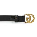 Gucci Black Calfskin Double G 20mm Belt Accessories Gucci
