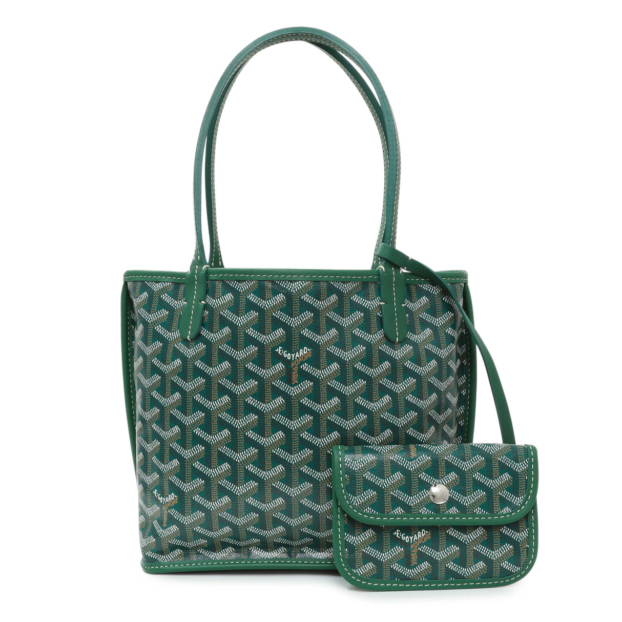 Goyard Green Goyardine Reversible Mini Anjou
