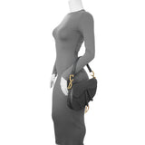 Christian Dior Black Grained Calfskin Saddle Bag Handbags Christian Dior