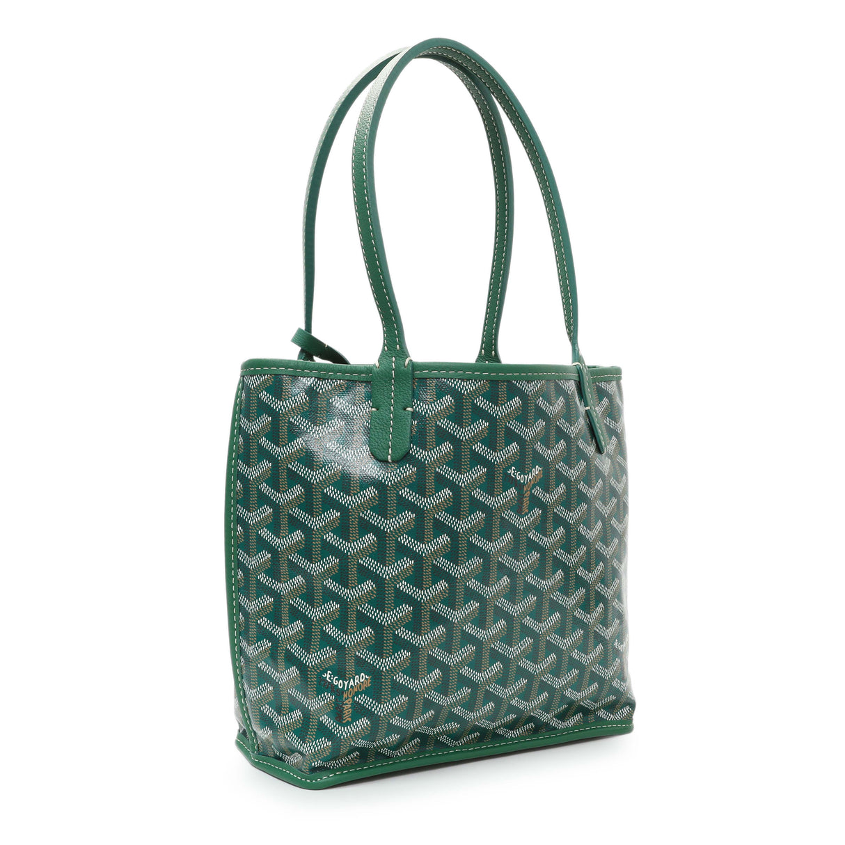 Goyard Green Goyardine Reversible Mini Anjou