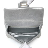 Chanel Silver Iridescent Calfskin Roll Reissue Clutch Handbags Chanel