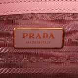 Prada Pink Saffiano Small Galleria Double Zip Tote Handbags Prada