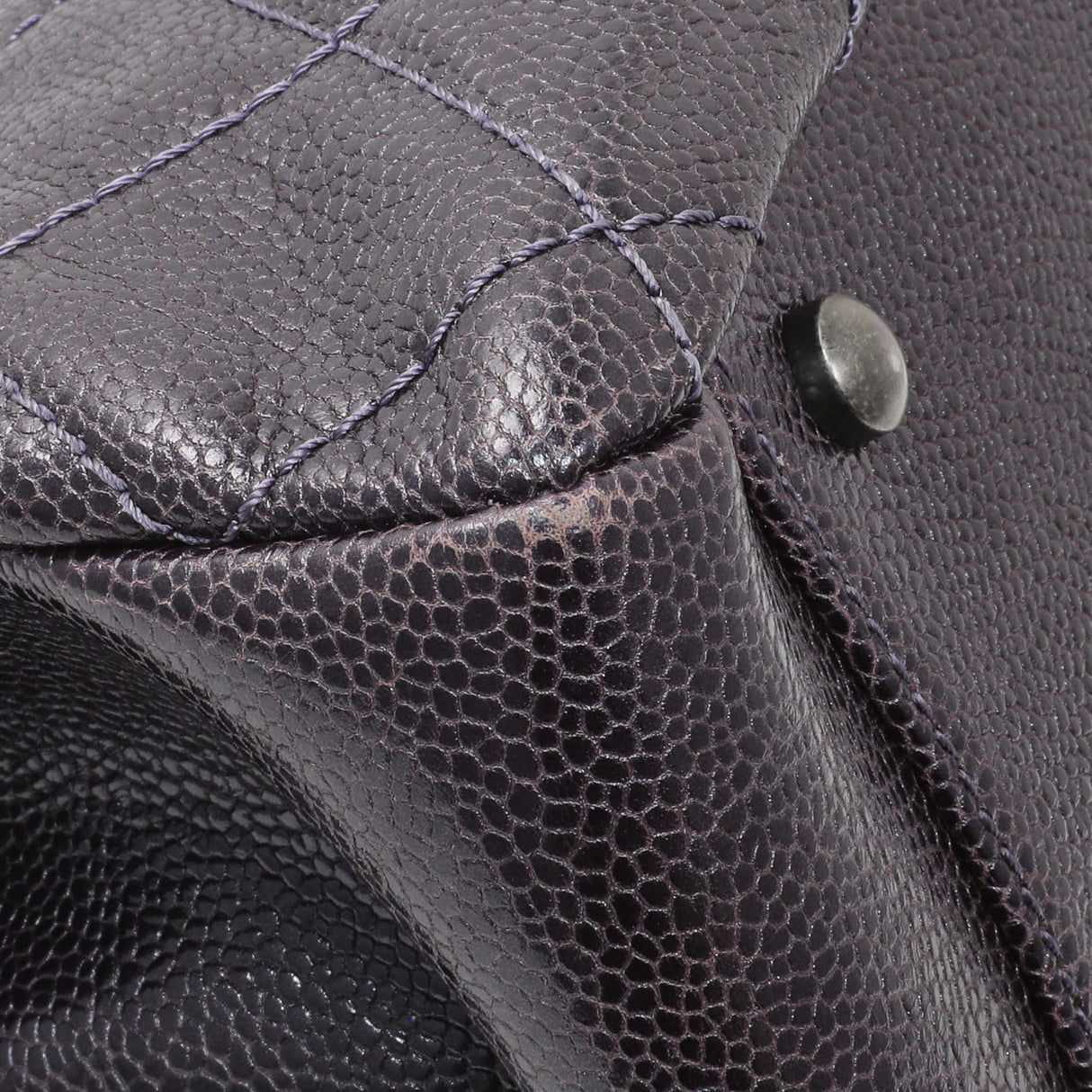 Chanel Purple Iridescent Caviar Quilted Chic Shopping Tote Handbags Chanel