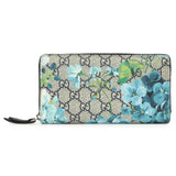 Gucci GG Supreme Monogram Blooms Zip Around Wallet