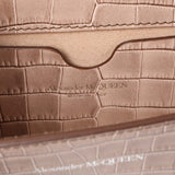 Alexander McQueen Crocodile Embossed Jeweled Satchel Handbags Alexander McQueen