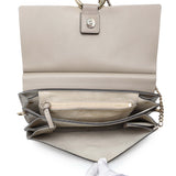 Chloe Motty Grey Calfskin Suede Medium Faye Shoulder Bag Handbags Chloe