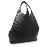 Saint Laurent Black Lambskin Quilted Maxi Icare Shopping Tote Handbags Saint Laurent