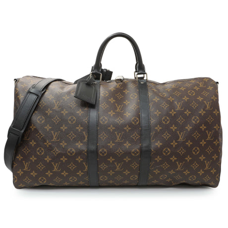 Louis Vuitton Monogram Macassar Keepall 55 Bandouliere Handbags Louis Vuitton