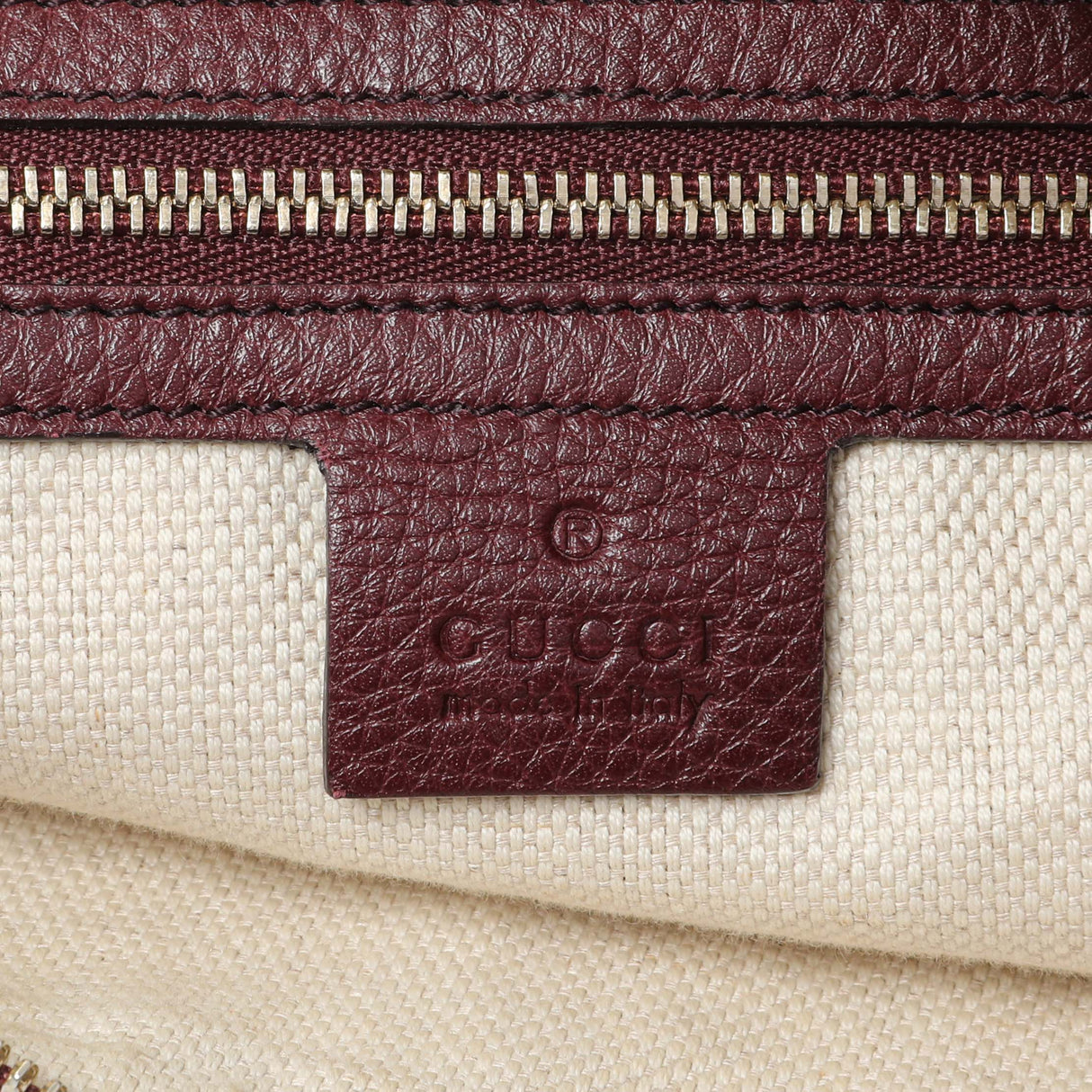 Gucci Scarlatto Pebbled Leather Soho Shoulder Bag Handbags Gucci