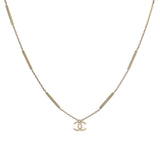 Chanel Crystal CC Pendant Necklace