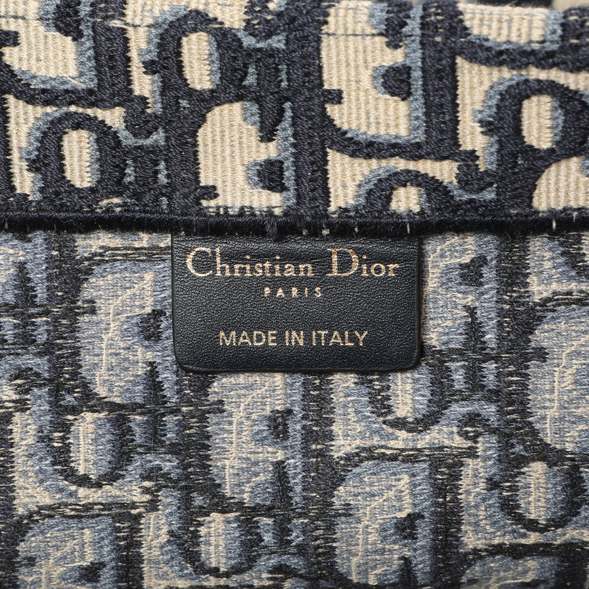 Christian Dior Blue Oblique Large Book Tote