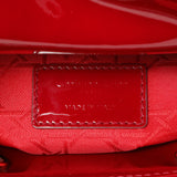 Christian Dior Red Patent Cannage Mini Lady Dior