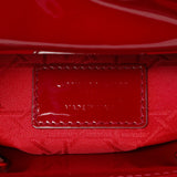 Christian Dior Red Patent Cannage Mini Lady Dior