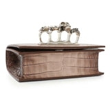 Alexander McQueen Crocodile Embossed Jeweled Satchel Handbags Alexander McQueen