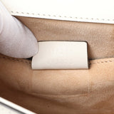 Gucci White Calfskin Mini Sylvie Top Handle Bag Handbags Gucci