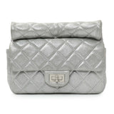 Chanel Silver Iridescent Calfskin Roll Reissue Clutch Handbags Chanel