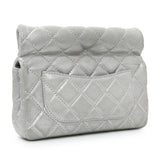 Chanel Silver Iridescent Calfskin Roll Reissue Clutch Handbags Chanel