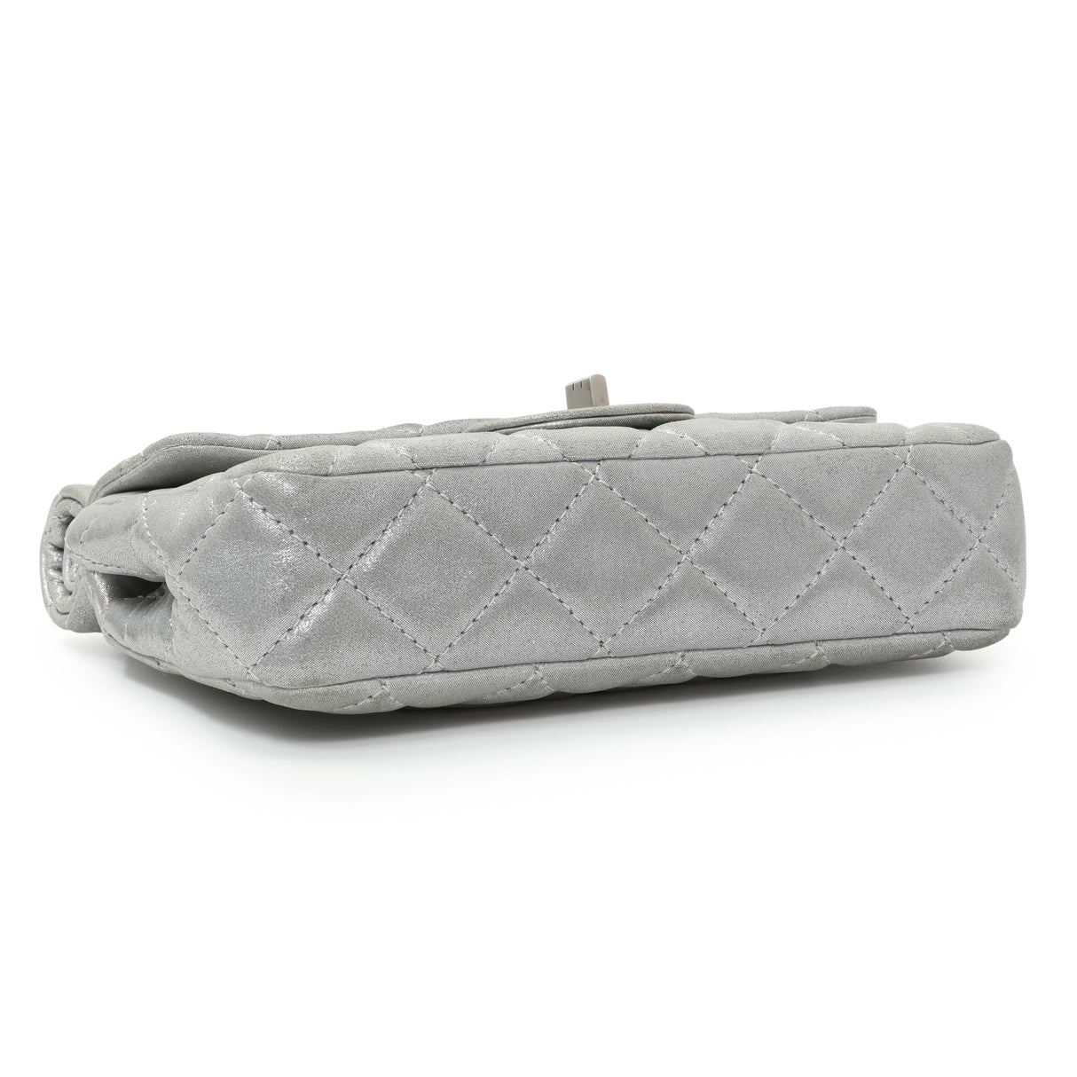 Chanel Silver Iridescent Calfskin Roll Reissue Clutch Handbags Chanel