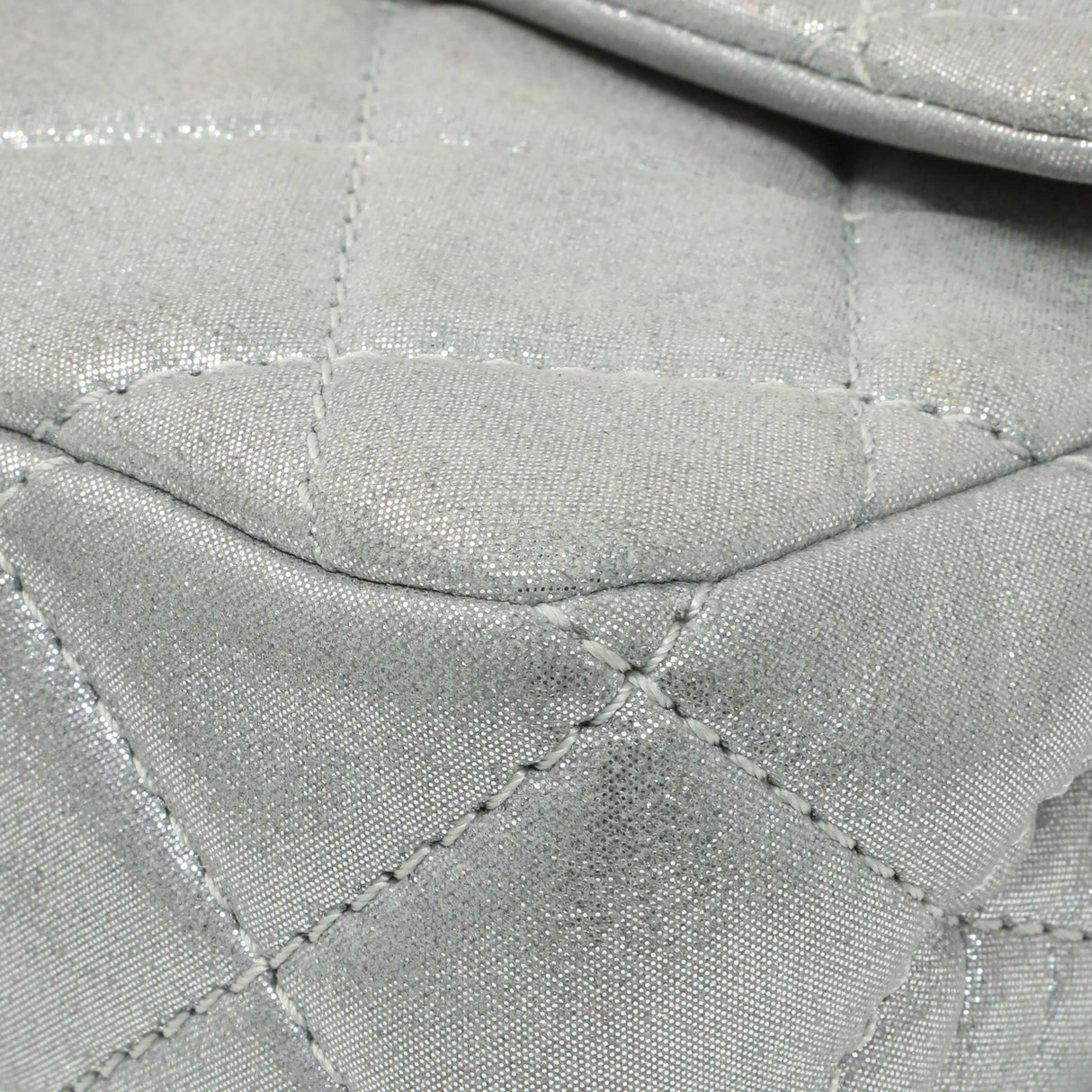 Chanel Silver Iridescent Calfskin Roll Reissue Clutch Handbags Chanel