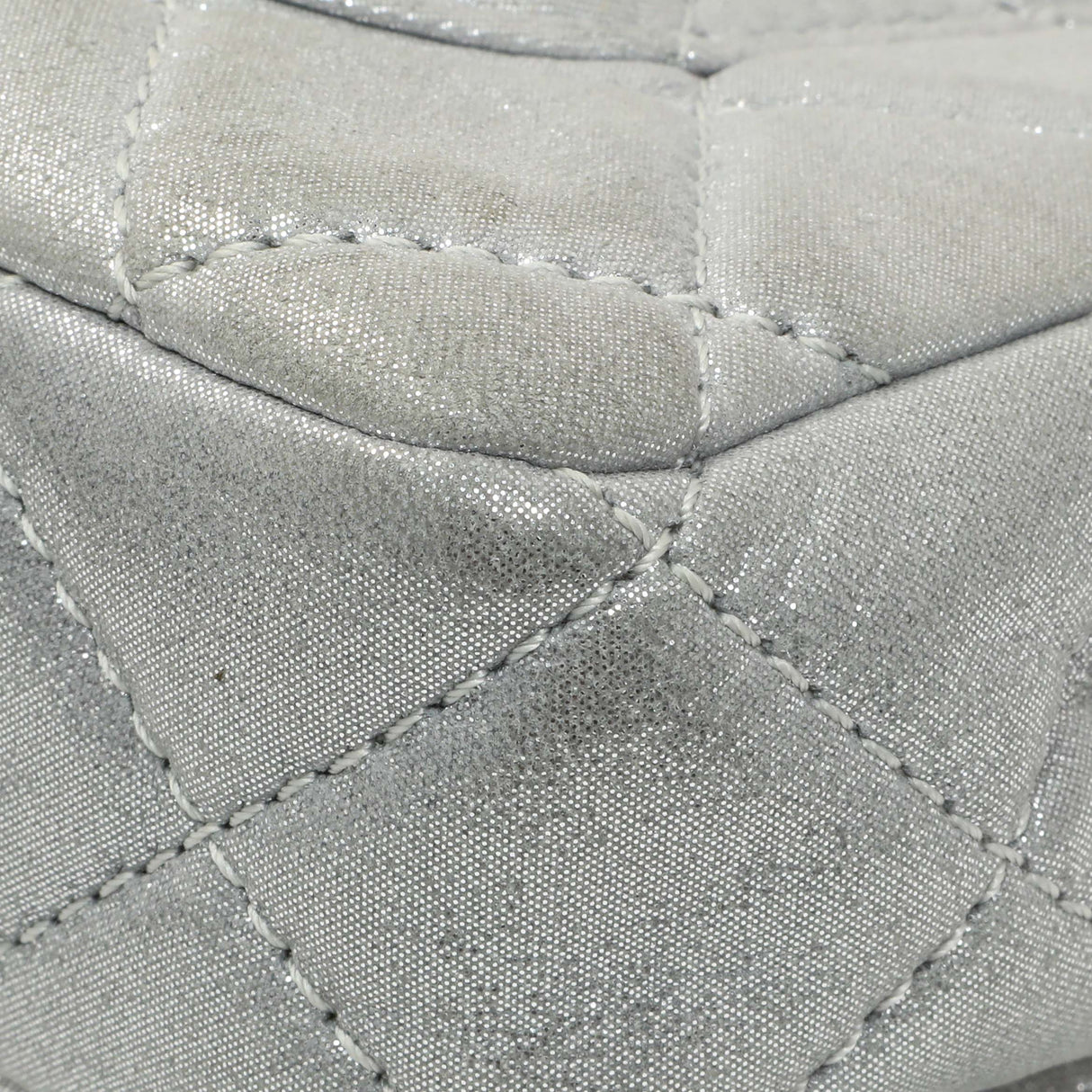 Chanel Silver Iridescent Calfskin Roll Reissue Clutch Handbags Chanel