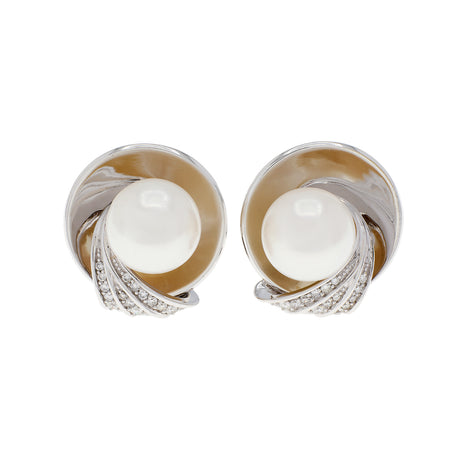 14K White Gold South Sea Pearl Earrings Fine Jewellery Modaselle
