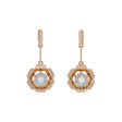 18K Rose Gold Diamond Drop Earrings Fine Jewellery Modaselle