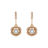 18K Rose Gold Diamond Drop Earrings