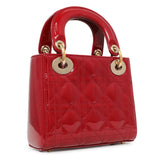 Christian Dior Red Patent Cannage Mini Lady Dior