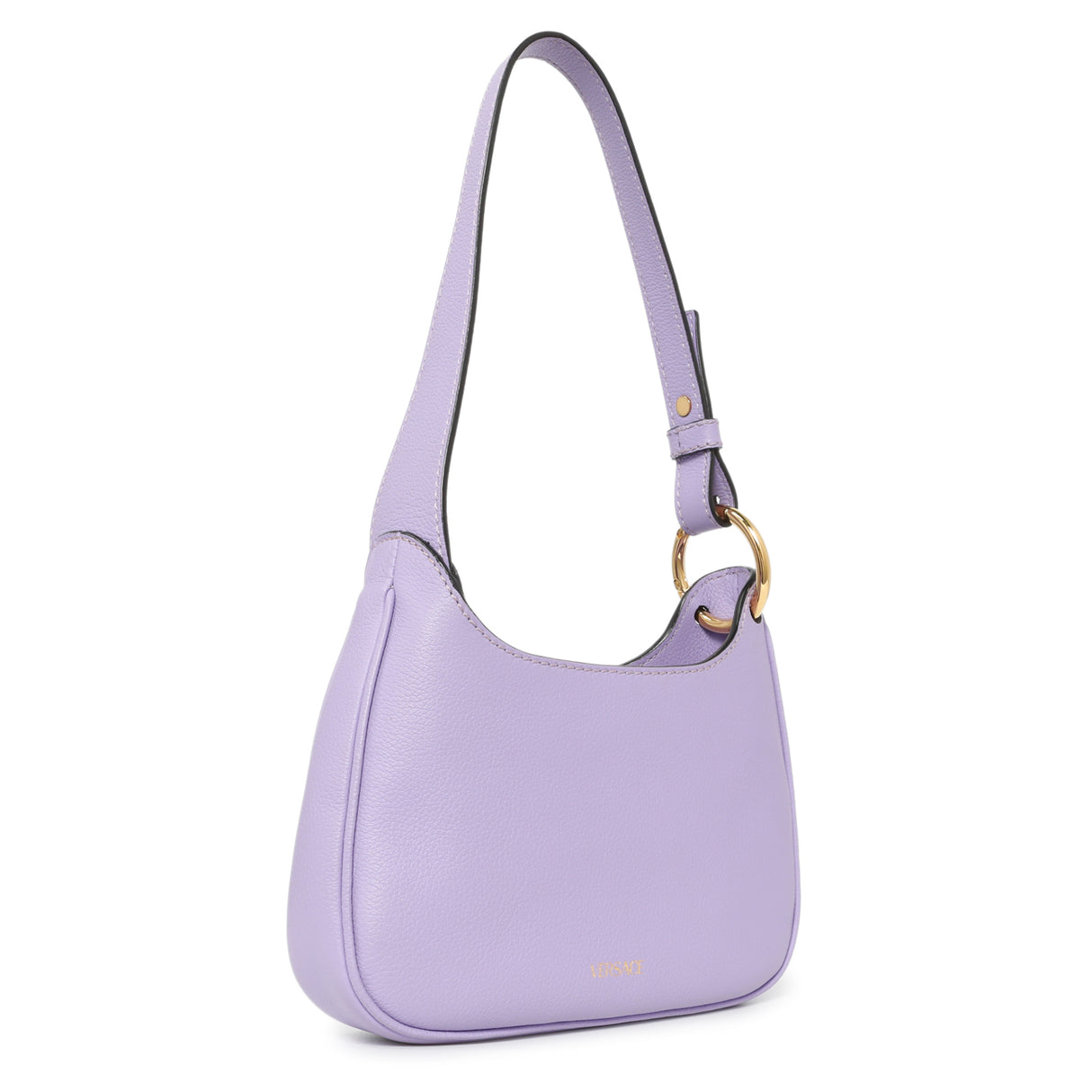 Versace Lilac Calfskin La Medusa Small Hobo Crossbody