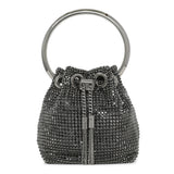 Jimmy Choo Black Crystal Mesh Micro Bon Bon