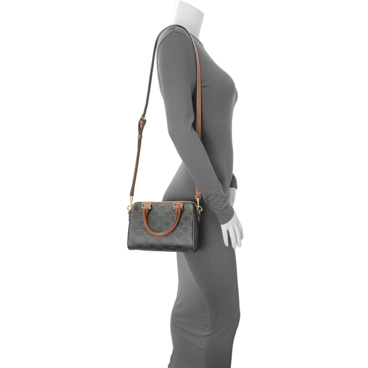 Celine Triomphe Canvas Small Boston Bag Handbags Celine