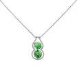 14K White Gold Jadeite Diamond Pendant Fine Jewellery Modaselle